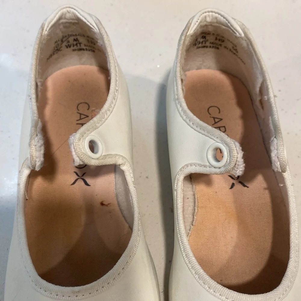 Capezio White Girls Tap Shoes size 10.5